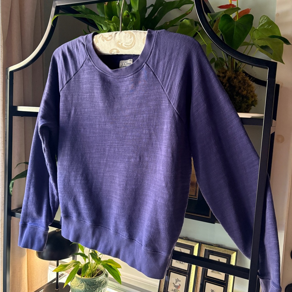 J Crew Vintage Fleece Purple Sweatshirt